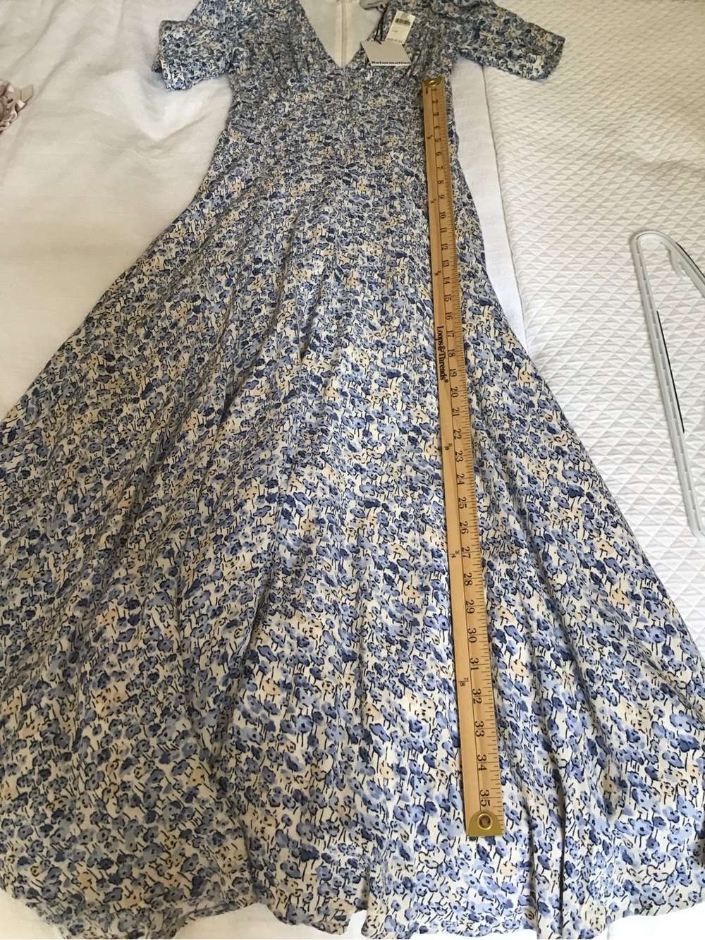 Reformation Naira Midi Dress Size 4 Blue Floral - Picture 10 of 16